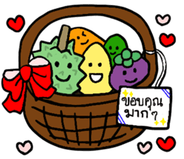 Thai Fruits in Thai Language sticker #11829711