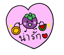 Thai Fruits in Thai Language sticker #11829722