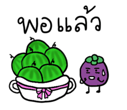 Thai Fruits in Thai Language sticker #11829737