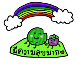 Thai Fruits in Thai Language sticker #11829746