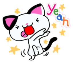 Black ear's cat! sticker #11829767