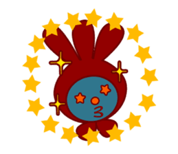 The 3-Ear Red-Eyed Bun in English sticker #11830191