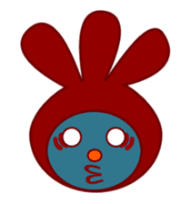 The 3-Ear Red-Eyed Bun in English sticker #11830209