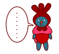The 3-Ear Red-Eyed Bun in English sticker #11830212