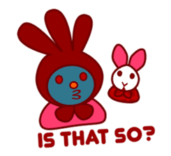 The 3-Ear Red-Eyed Bun in English sticker #11830214