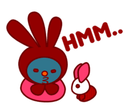 The 3-Ear Red-Eyed Bun in English sticker #11830215