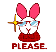 The 3-Ear Red-Eyed Bun in English sticker #11830223