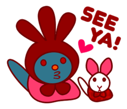 The 3-Ear Red-Eyed Bun in English sticker #11830226
