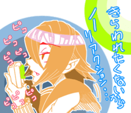 A GIRL TALKING WITH VIDEO GAME sticker #11832550