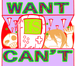 A GIRL TALKING WITH VIDEO GAME sticker #11832552