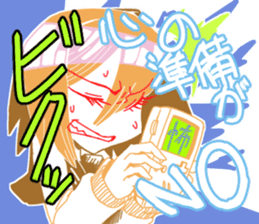 A GIRL TALKING WITH VIDEO GAME sticker #11832554