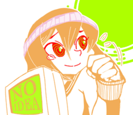 A GIRL TALKING WITH VIDEO GAME sticker #11832556