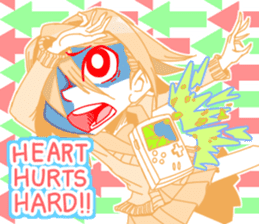 A GIRL TALKING WITH VIDEO GAME sticker #11832557