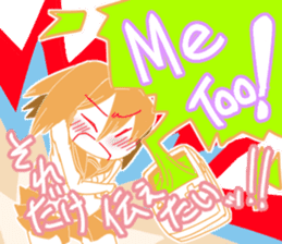 A GIRL TALKING WITH VIDEO GAME sticker #11832561