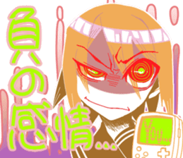 A GIRL TALKING WITH VIDEO GAME sticker #11832569