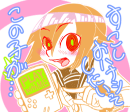 A GIRL TALKING WITH VIDEO GAME sticker #11832572