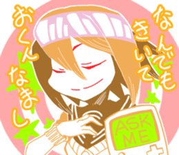 A GIRL TALKING WITH VIDEO GAME sticker #11832575