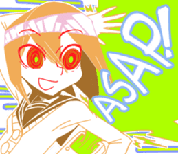 A GIRL TALKING WITH VIDEO GAME sticker #11832577