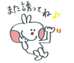 Large character work hard rabbit sticker #11833084