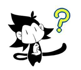 Lazy Monotone Monkey sticker #11833111