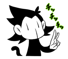 Lazy Monotone Monkey sticker #11833119