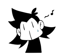 Lazy Monotone Monkey sticker #11833133
