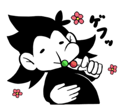 Lazy Monotone Monkey sticker #11833145