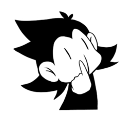 Lazy Monotone Monkey sticker #11833147