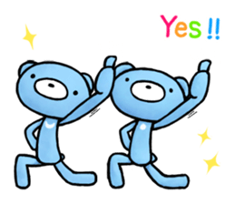 English stickers of the blue bears sticker #11833671