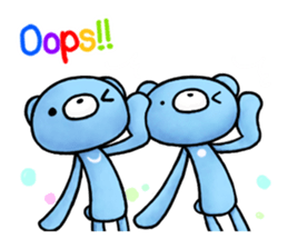 English stickers of the blue bears sticker #11833688