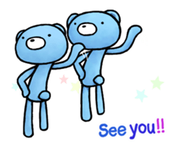 English stickers of the blue bears sticker #11833702