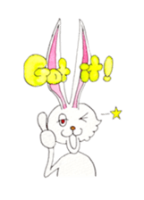 Surfin Rabbit and Wolf sticker #11836110