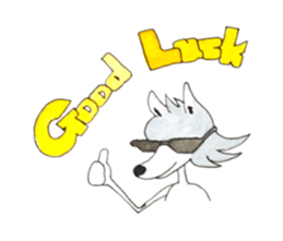 Surfin Rabbit and Wolf sticker #11836113