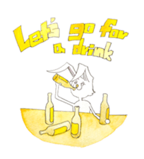 Surfin Rabbit and Wolf sticker #11836120