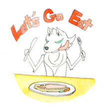 Surfin Rabbit and Wolf sticker #11836121