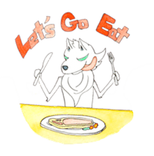 Surfin Rabbit and Wolf sticker #11836121