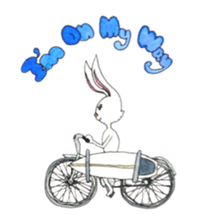 Surfin Rabbit and Wolf sticker #11836126