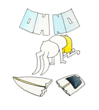 Surfin Rabbit and Wolf sticker #11836135