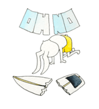 Surfin Rabbit and Wolf sticker #11836135