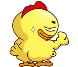 Comfortably chicken sticker #11837125