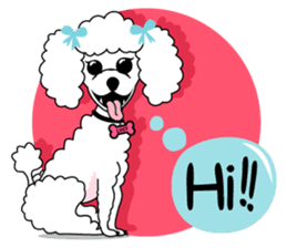 "LUCY the Crooked Jaw Poodle" sticker #11837670