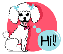 "LUCY the Crooked Jaw Poodle" sticker #11837670