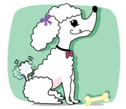 "LUCY the Crooked Jaw Poodle" sticker #11837671