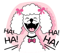 "LUCY the Crooked Jaw Poodle" sticker #11837672