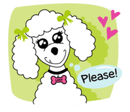 "LUCY the Crooked Jaw Poodle" sticker #11837673
