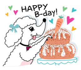 "LUCY the Crooked Jaw Poodle" sticker #11837674