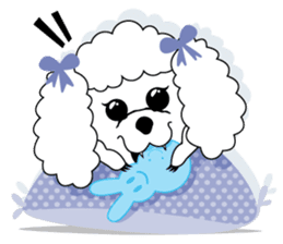 "LUCY the Crooked Jaw Poodle" sticker #11837675
