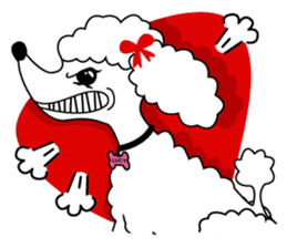 "LUCY the Crooked Jaw Poodle" sticker #11837677