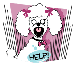"LUCY the Crooked Jaw Poodle" sticker #11837678