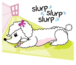 "LUCY the Crooked Jaw Poodle" sticker #11837683